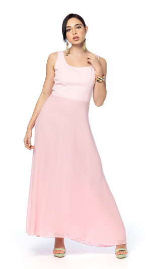 Abito in Cady e Doppia Georgette