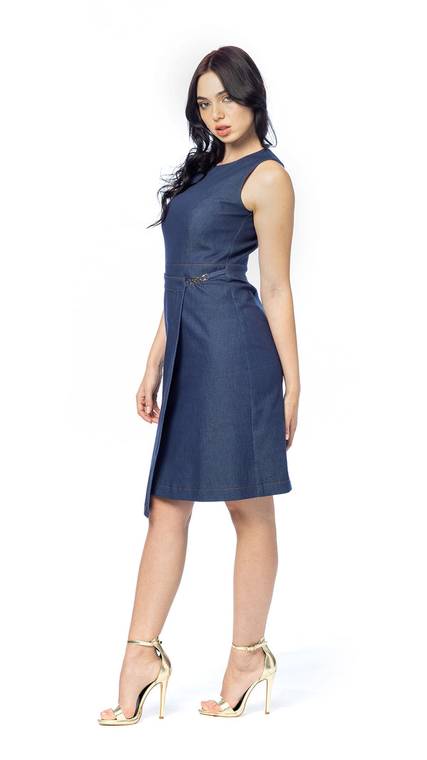 Abito Asimmetrico in Denim