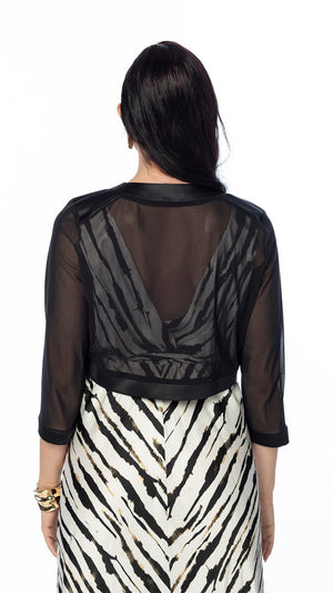 Bolerino in Organza con Inserti in Raso