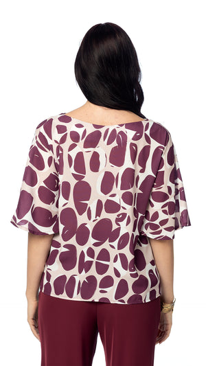 Blusa Fantasia Sassolino in Doppia Georgette
