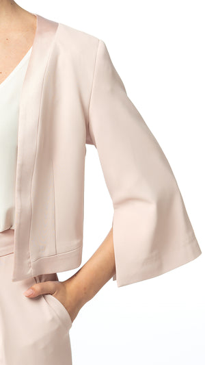 Bolero in Cady con Inserti in Raso