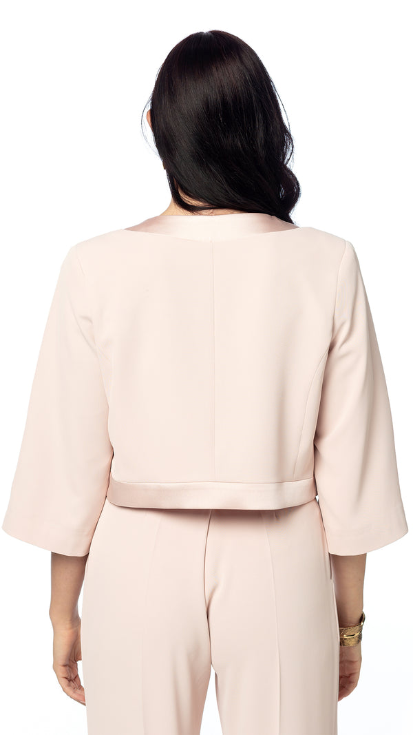 Bolero in Cady con Inserti in Raso