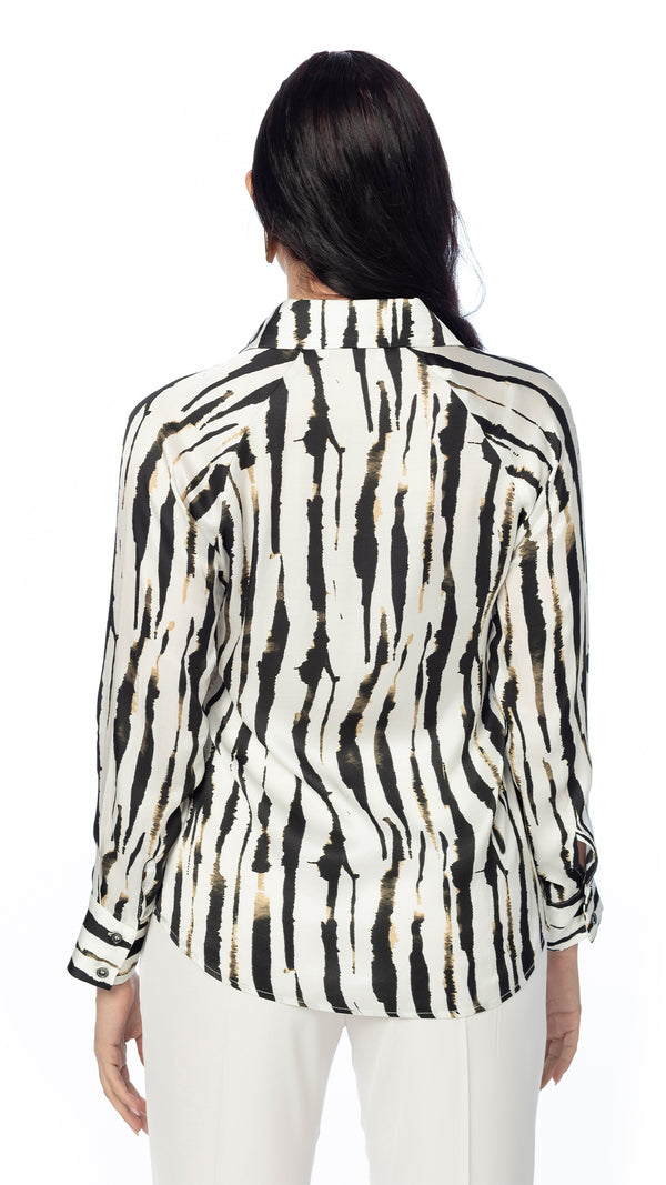 Camicia Animalier in Raso di Viscosa