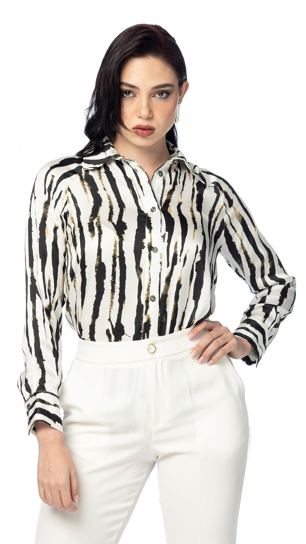 Camicia Animalier in Raso di Viscosa