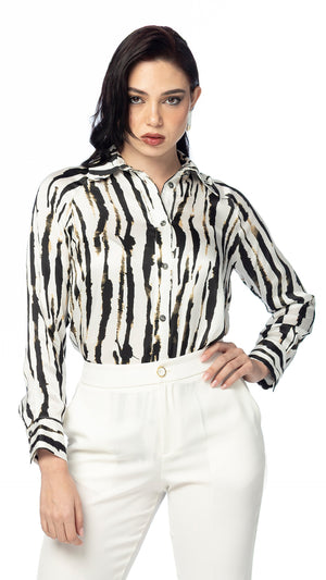 Camicia Animalier in Raso di Viscosa