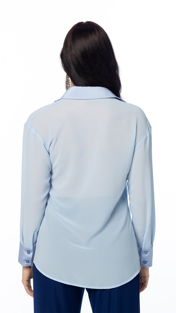Camicia in Georgette e Raso