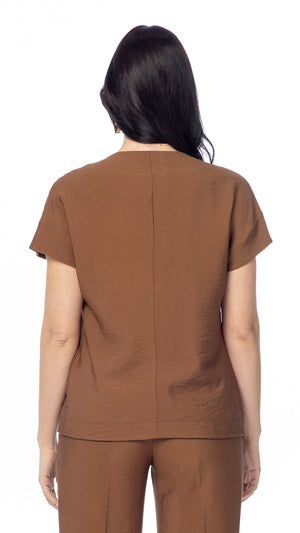 Camicia 1 Bottone in Lino/Nylon