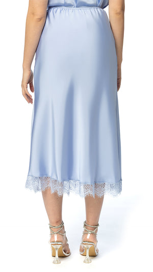 Gonna in Raso Satin con Pizzo