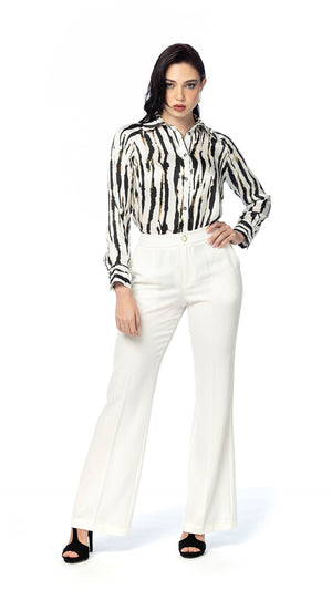 Pantalone Flare in Cady Fluido