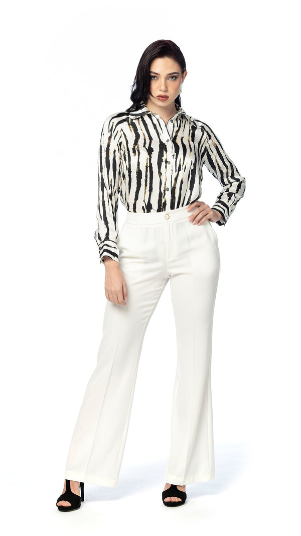 Pantalone Flare in Cady Fluido