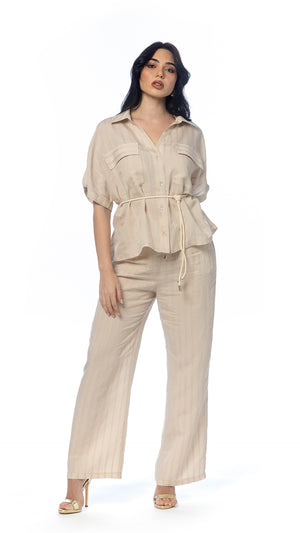Pantalone Palazzo in Lyocell a Righe