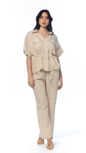 Pantalone Palazzo in Lyocell a Righe