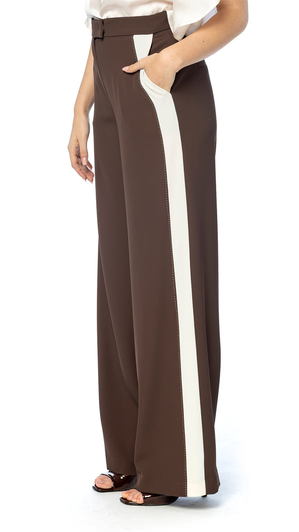 Pantalone Palazzo con Banda Laterale