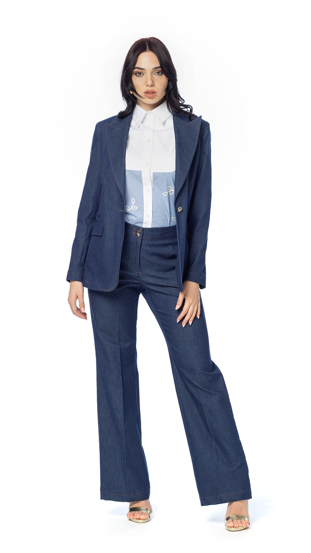 Pantalone a Zampa in Denim