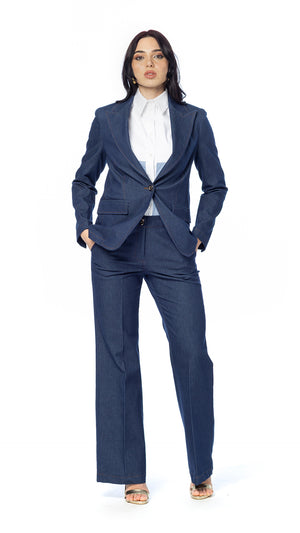 Pantalone a Zampa in Denim