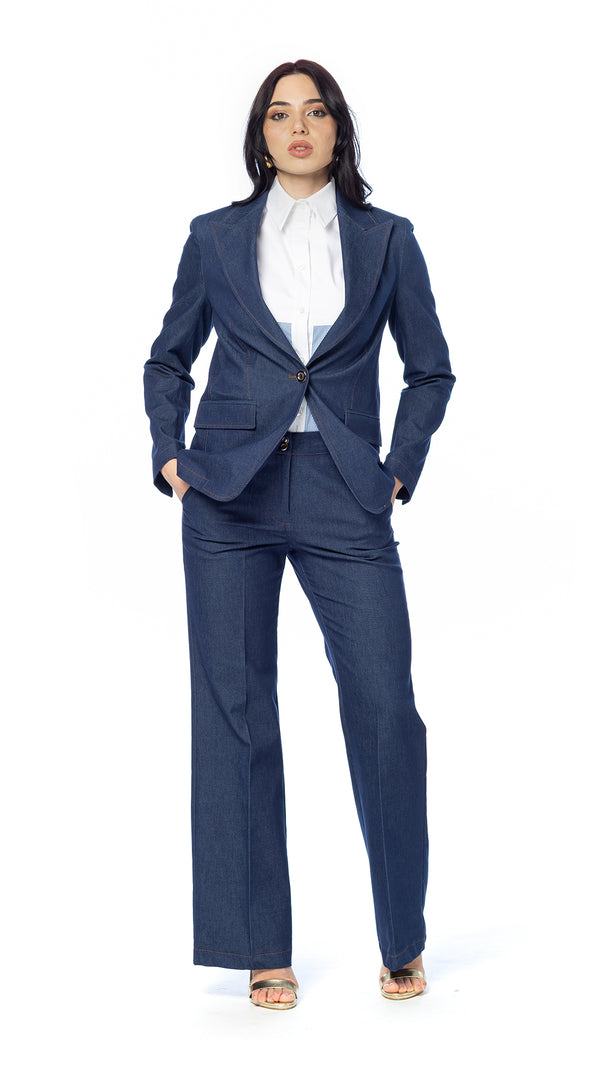 Pantalone a Zampa in Denim