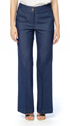 Pantalone a Zampa in Denim