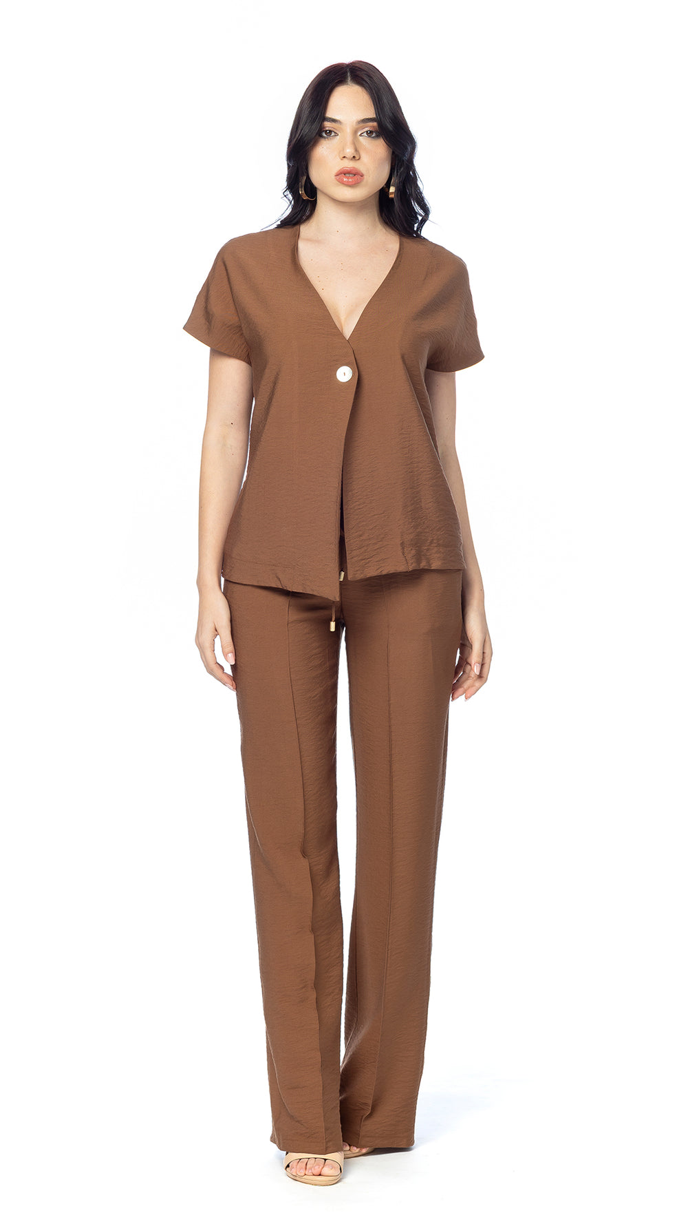 Pantalone Wide Leg con Laccetto