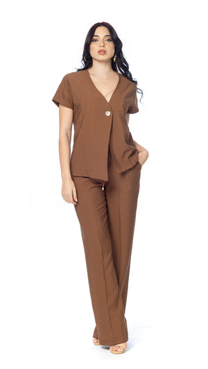 Pantalone Wide Leg con Laccetto