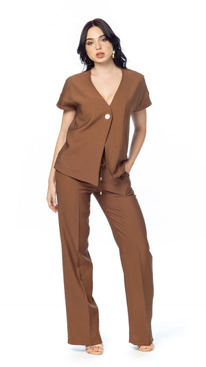 Pantalone Wide Leg con Laccetto