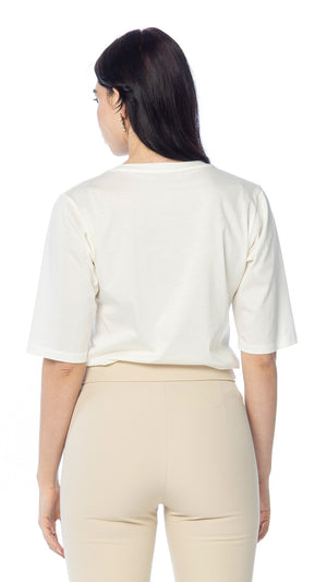 T-shirt Girocollo con Castoni