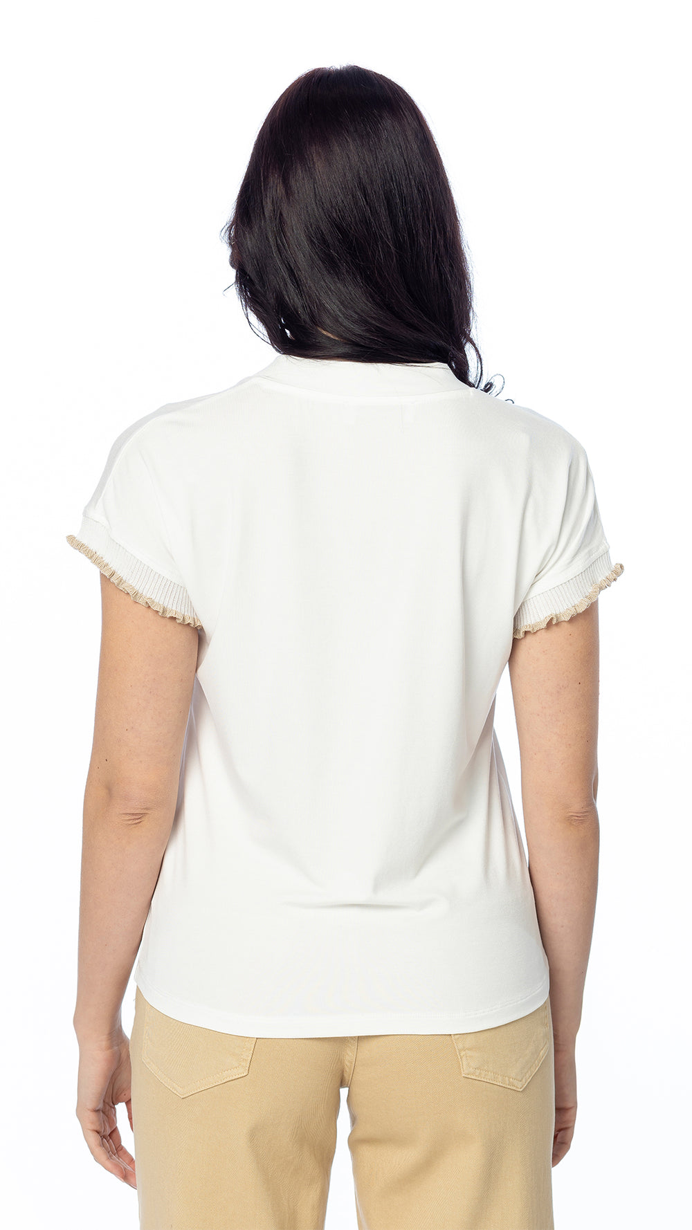 T-shirt in Jersey con Rouche