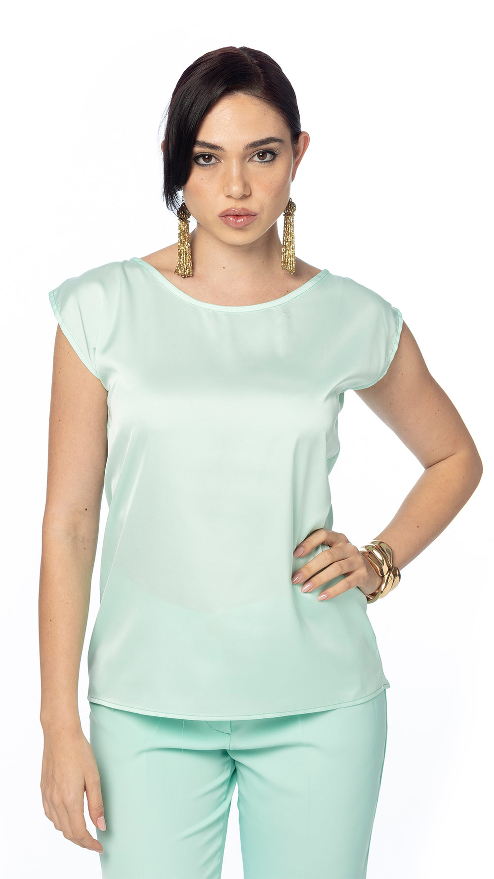 Top in Satin di Poliestere