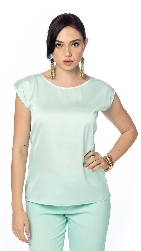 Top in Satin di Poliestere