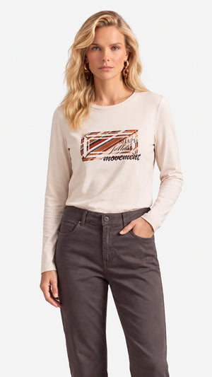 Look 14 — T-shirt con stampa — Cannella FW26/27