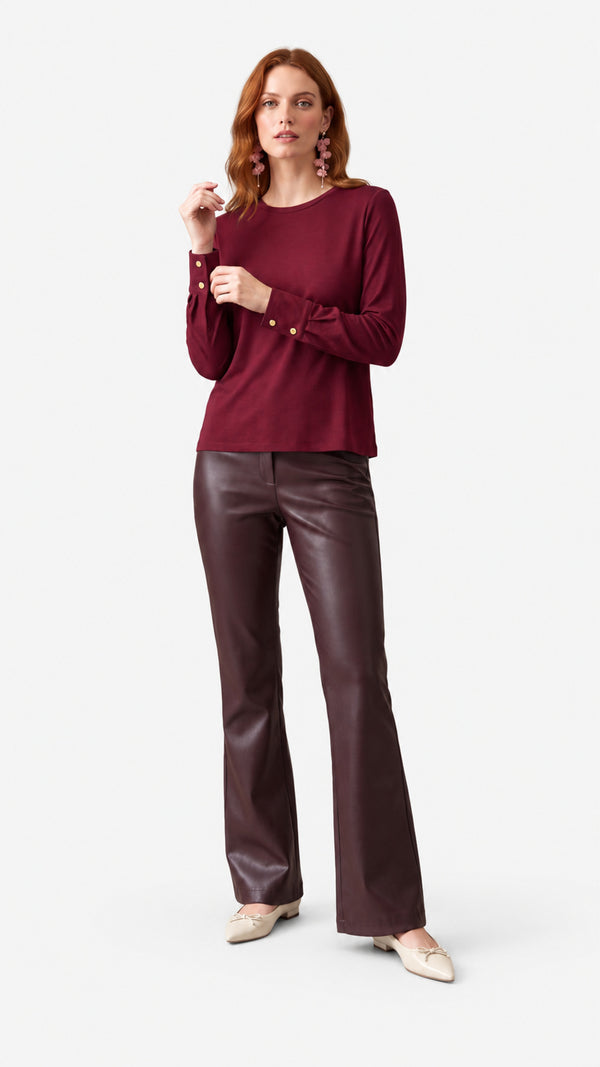 Look 44 — Maglia a maniche lunghe e pantalone — Cannella FW26/27