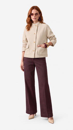 Look 52 — Cappotto corto e pantalone — Cannella FW26/27