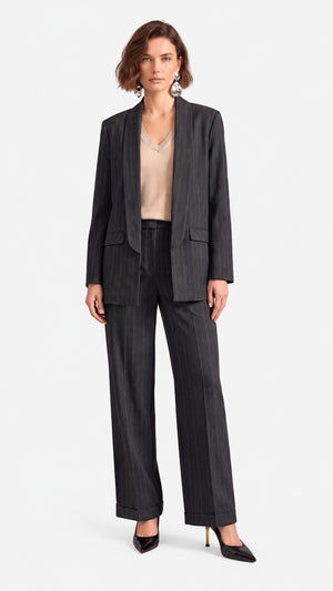 Look 58 — Completo grigio con gilet — Cannella FW26/27